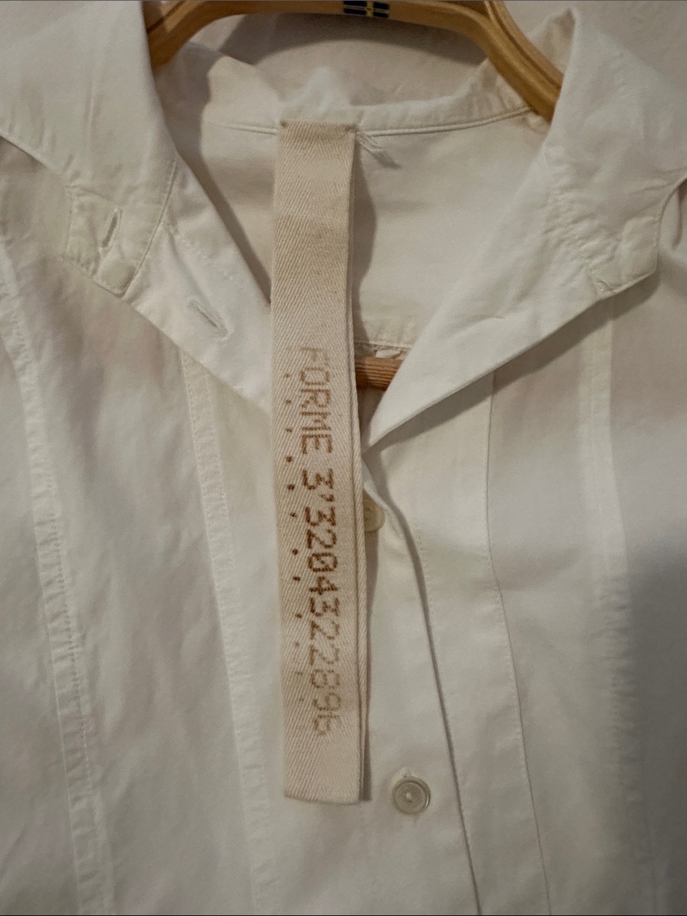 MAISON MARGIELA WHITE V-NECK COLLAR SHIRT - Picture 6 of 9